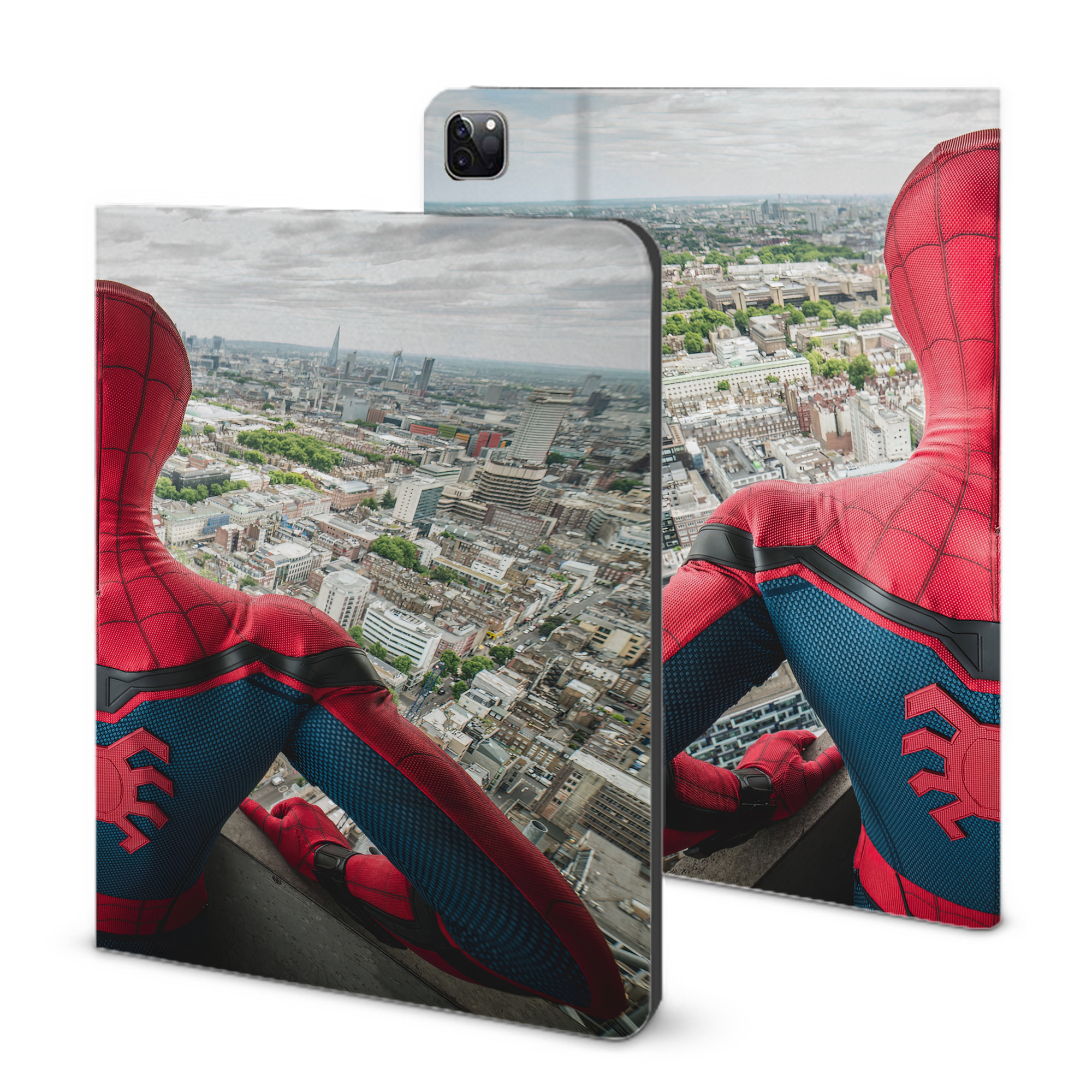 （画像用） Spider Man スパイダーマン IPad ケース ブック型 PUレザー TPU 耐衝撃 軽量 薄型 ペン収納なし 全面保護 IPad 各モデル対応